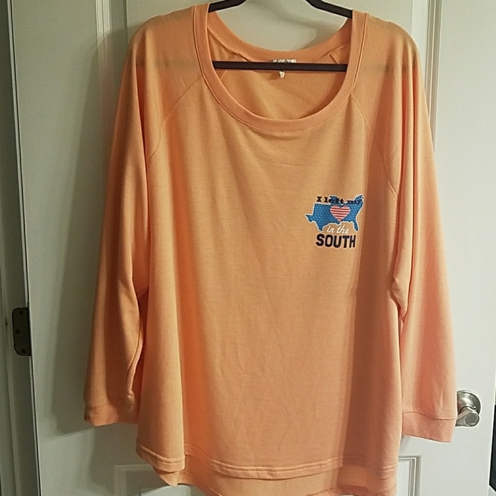 Peach long sleeve shirt